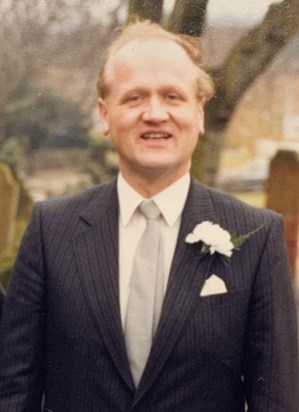 Dennis on his wedding day, marrying Joan 