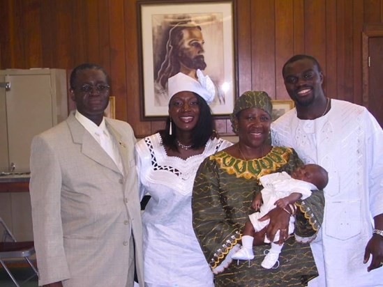 Sidney with his niece, sister, great-nephew and nephew the late Dominic Fosu