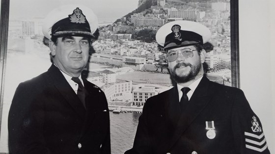 long service medal. during time in Gibraltar. 