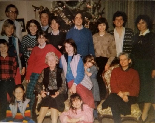 Christmas holidays 1987: Cecily with Nicholas and all of the then England based family.