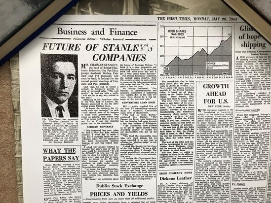 Nicholas’ first financial editorial 1963