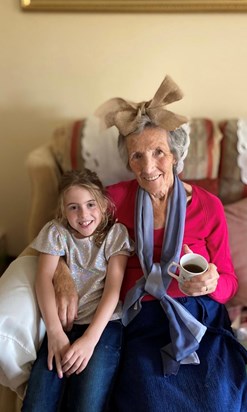 Lydia with ‘Nana Mary’ on Nana’s birthday last year x