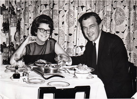 Liz and Clive on their first date, September 1963