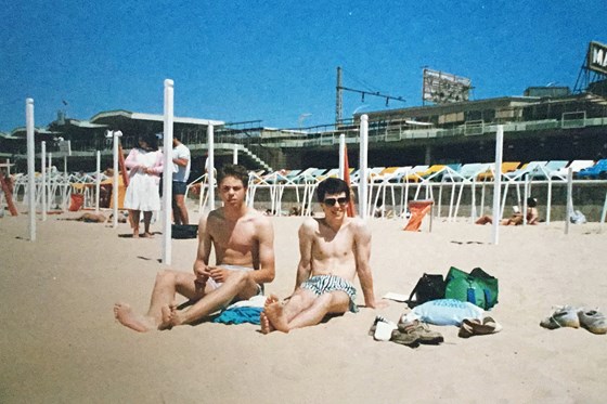 Teenage years with his brother Matt in Portugal