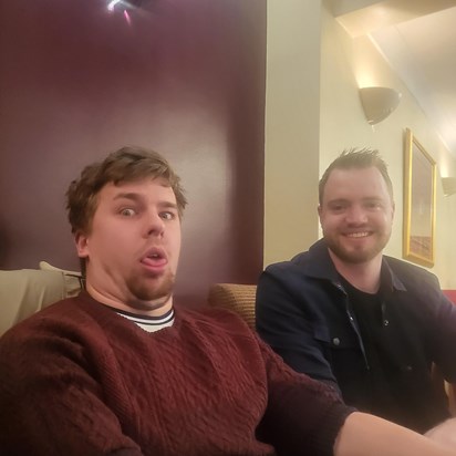 Matt and Ben at our favourite Indian