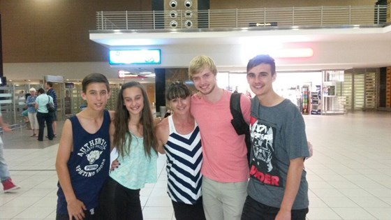 Matt leaving South Africa to start a new life in the UK. X