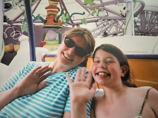 Mum and me on a trip to Florida. 