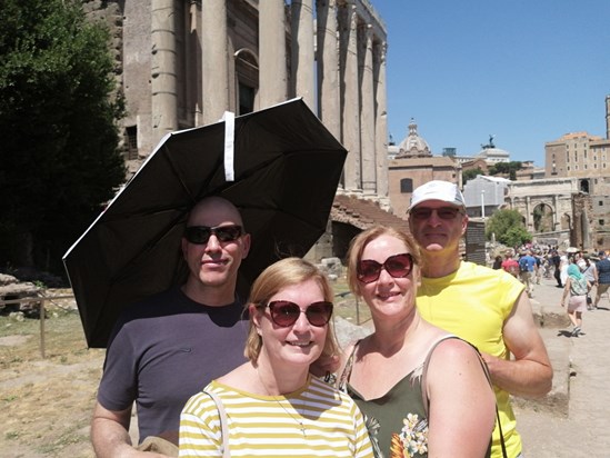 In Rome on David and Joy’s 30th wedding anniversary.