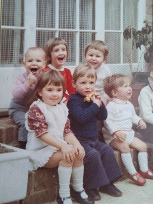 Richard (top left) eating soil at Jono's Christening. Maybe that's why he got so BIG!!!!