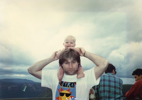 1992/3 In Australia with niece Alice