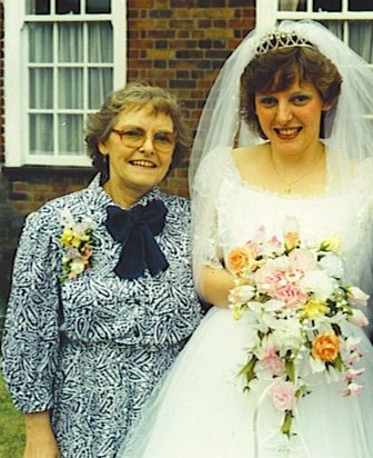 Mum and nanna on mums wedding day