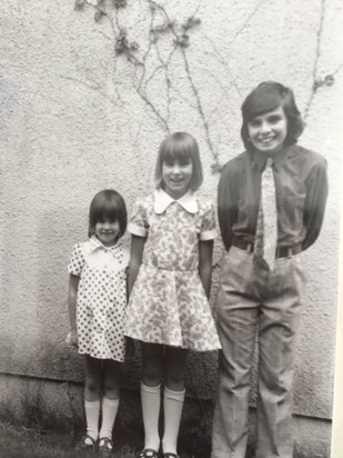 From Mummy.  With sister Rachel & brother David