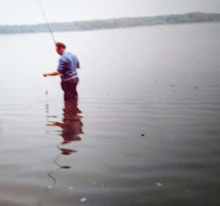 Dad doing his beloved fishing - Lochmaben 1982