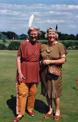 Eileen and Vera on a charity golf day