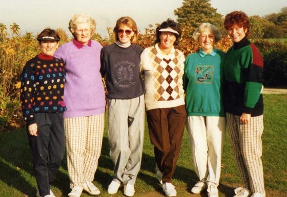 Eileen with her golfing friends - happy days