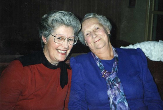 Mums bowling friend Joyce - reunited with each other now and their respective husbands in heaven