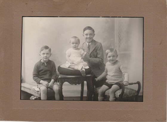 Alan on the right, brothers and sister