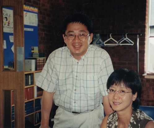 Anthony and Adeline, 2001, at our church in High Wycombe.