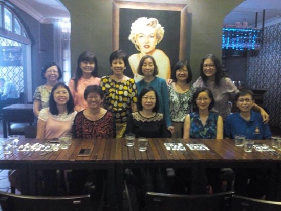 Adeline with classmates meet up in Penang in 2017. 