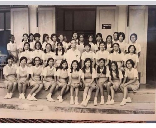  Sweet pretty Adeline, seated extreme left in centre row. . school days! 