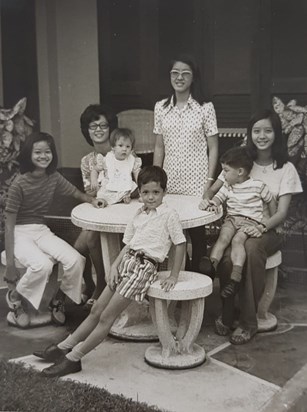 Our cousin and her children visited us in Penang, 1973