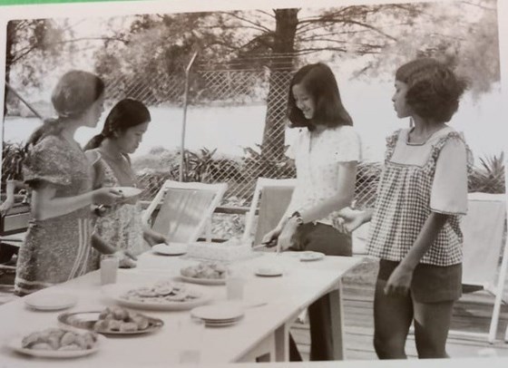 Adeline's 16th birthday by the beach at Batu Feringghi, Penang, 1973