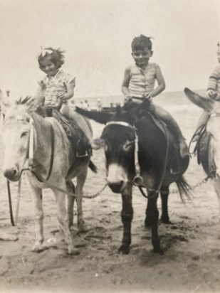 Donkey riding in Margate with Yvonne