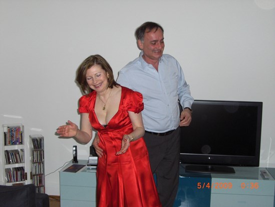 Partying at the Kyrikiades home in 2009