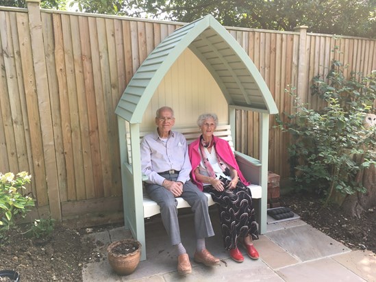 Mum & Dad under the garden arch