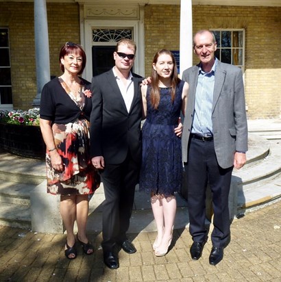 Stephen and Linda with Katie and Ric at the Registry Office xx