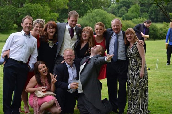 Ric and Katie's wedding. Steve, Crissi, Glen, Ric, Lois, Jess, Dad, Denise, Beccy, David and I. 