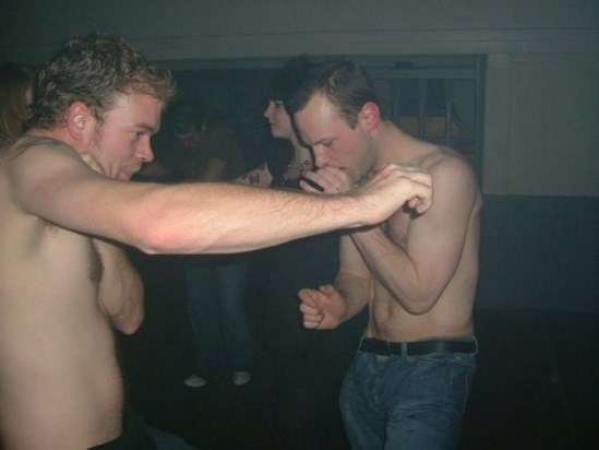 Ric and Daryl "dancing" at the Agincourt