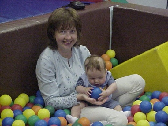 calvin and ruth in the ball pit