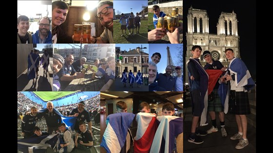 2019 Paris rugby trip... we all made it!...France 27-10 Scotland...many beverages...cracking spring weather... another distinctive AirBnB!  We miss you every game Cal but have great memories of these weekends... fathers and sons: all friends...