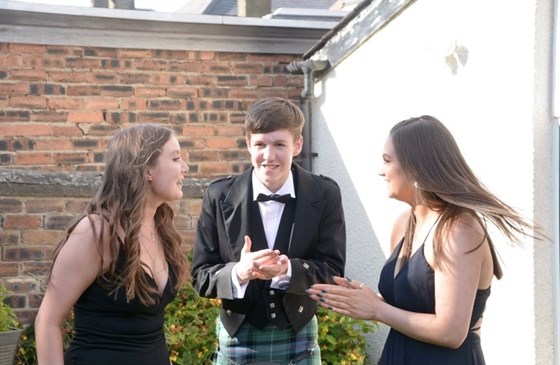 Arguing about something at prom