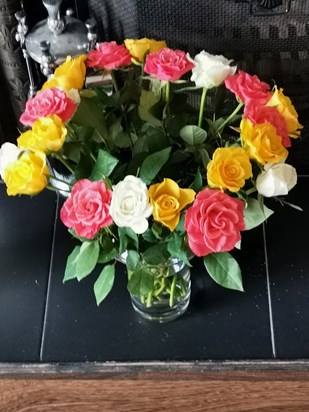 Beautiful roses for you Mum on your birthday x x x x 