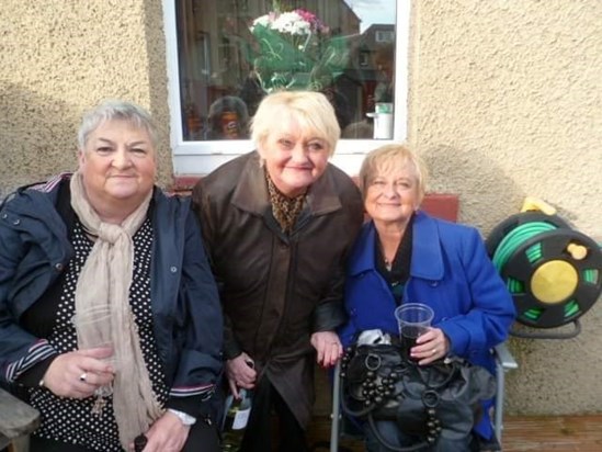 Liz with her two friends Gloria and Kath. X