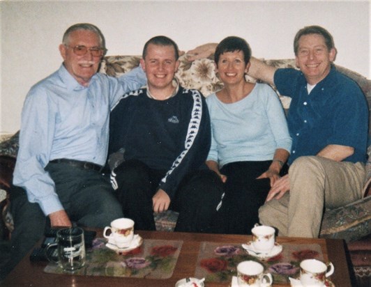 Grandad Ted ,Adam, Mum, Rog.