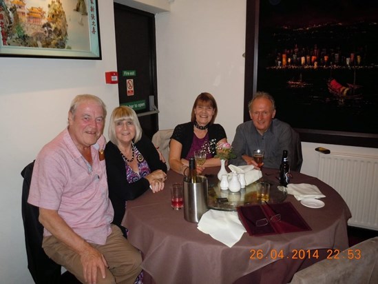 Having surprise drinks in Irish Rover bar in Tenerife. 