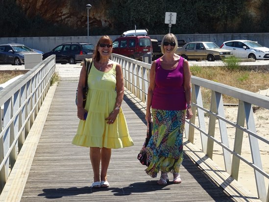 Shelagh with Sue Green in Alvor