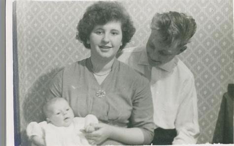 Janet with Mum and Dad (dot & Maurice) 1956