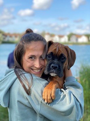 Molly and Reggie on holiday