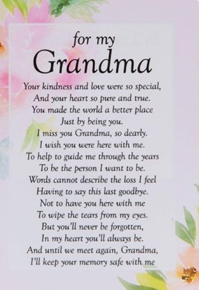 Miss you Grandma 