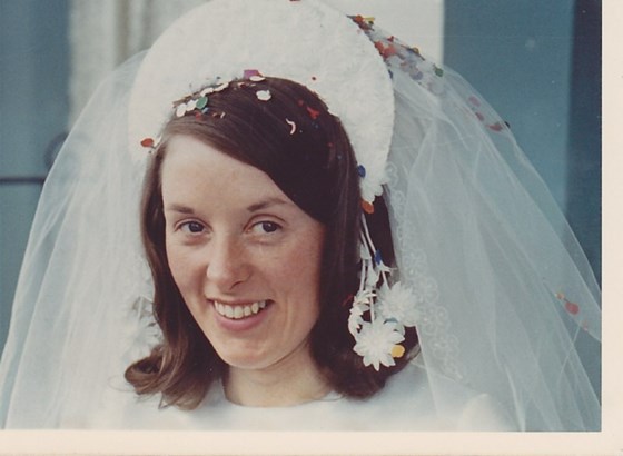 Margaret on Our Wedding Day 1973