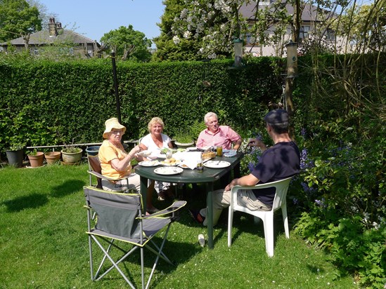 P1000433 afternoon tea in mums garden