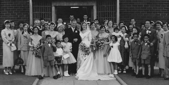 19550702 Ken and Joan's wedding guests