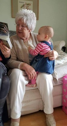 Auntie Joan with her Nephew's Granddaughter Willow