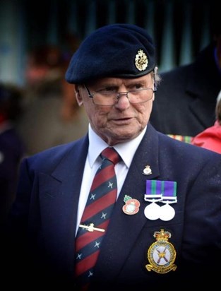 Tony Ranford at Lichfield Memorial Park proudly wearing his medals. 