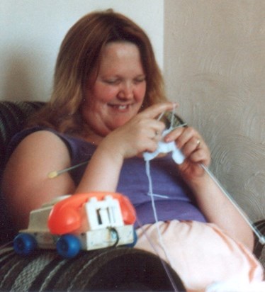 Mum - knitting 1990