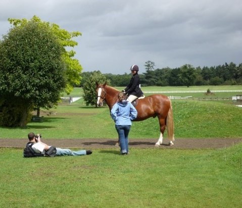 Addington for Dressage with Kristi, O'Malley and the girls 